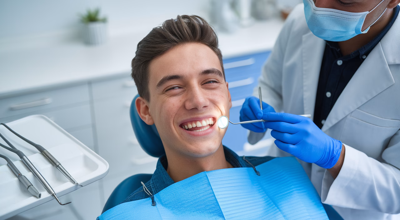 Healthy saliva flow and clean teeth Balanced saliva for oral health