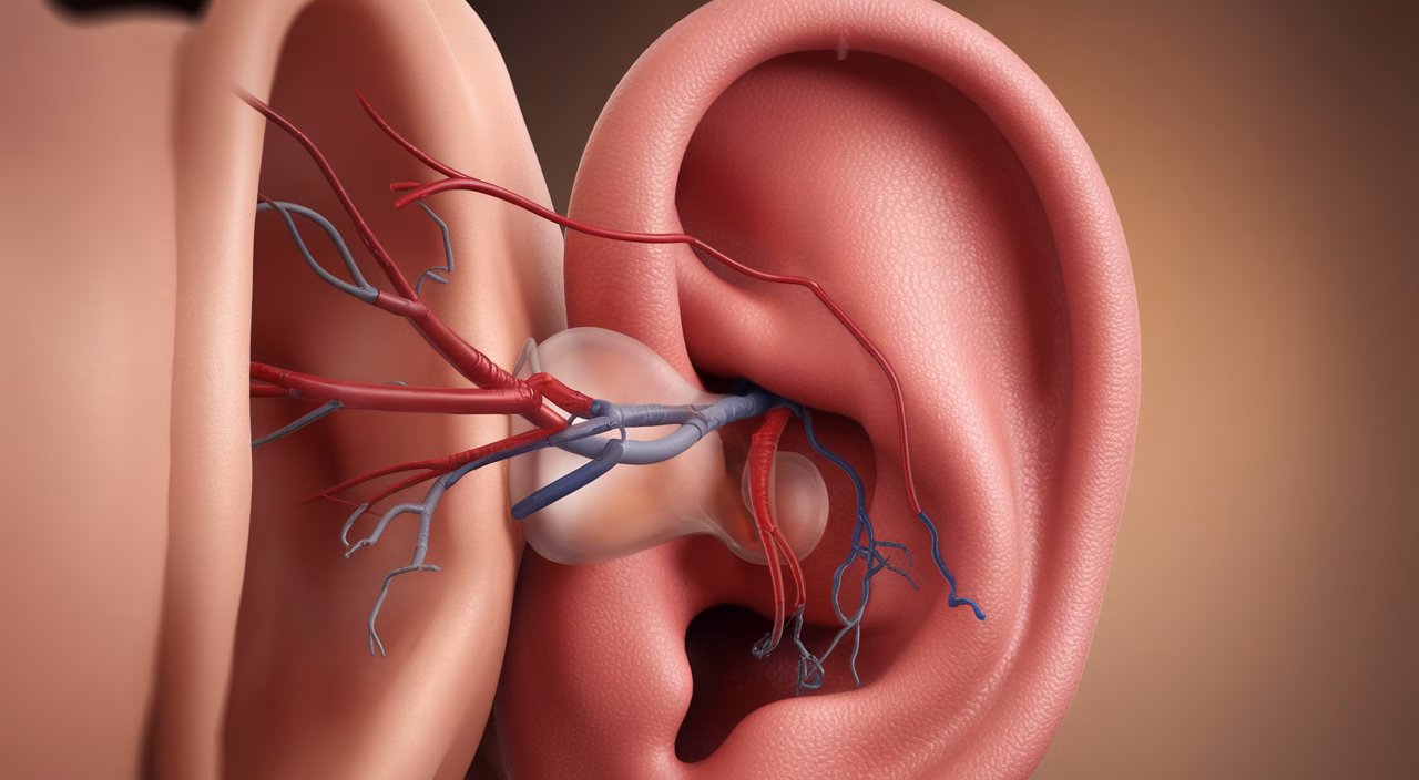Blood vessels in the inner ear Blood pressure affecting inner ear