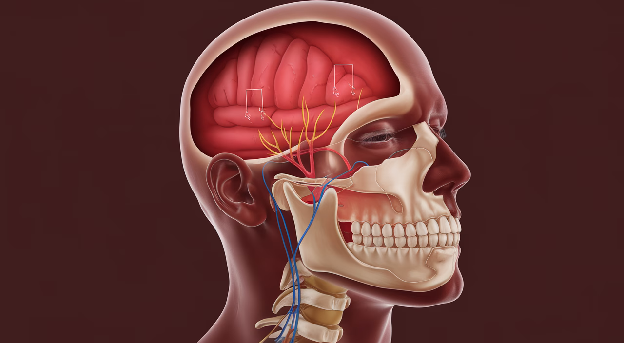 What causes brain freeze Ice cream headache diagram