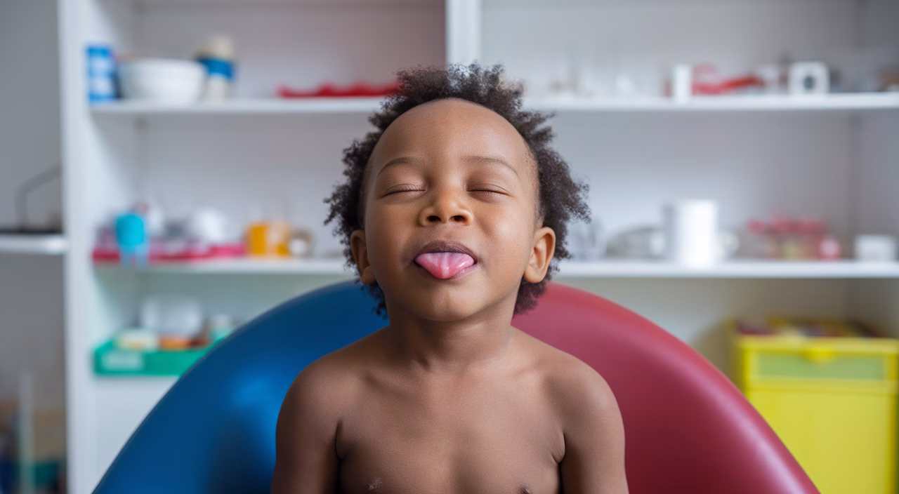 Proper tongue posture in children Child tongue posture illustration