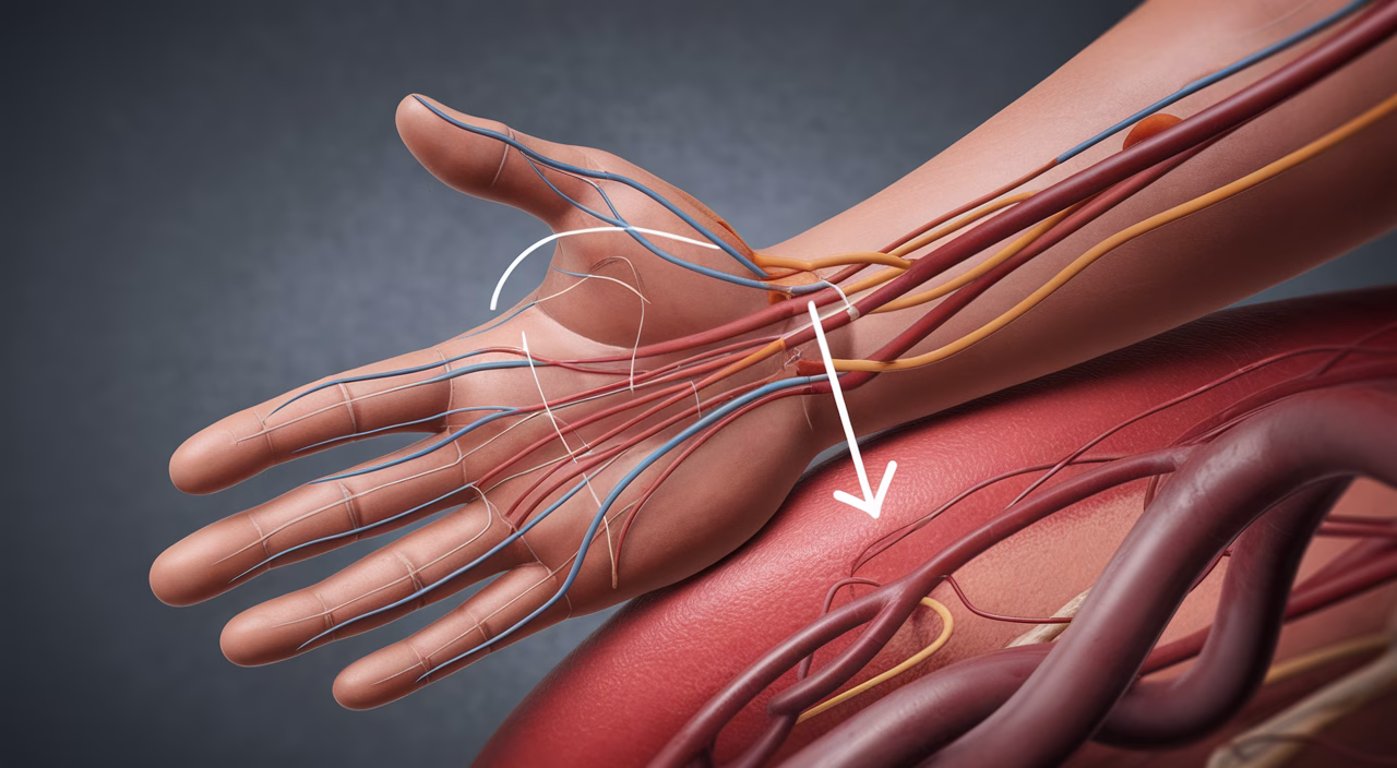 Compressed nerves causing hand numbness nerve pressure hand diagram
