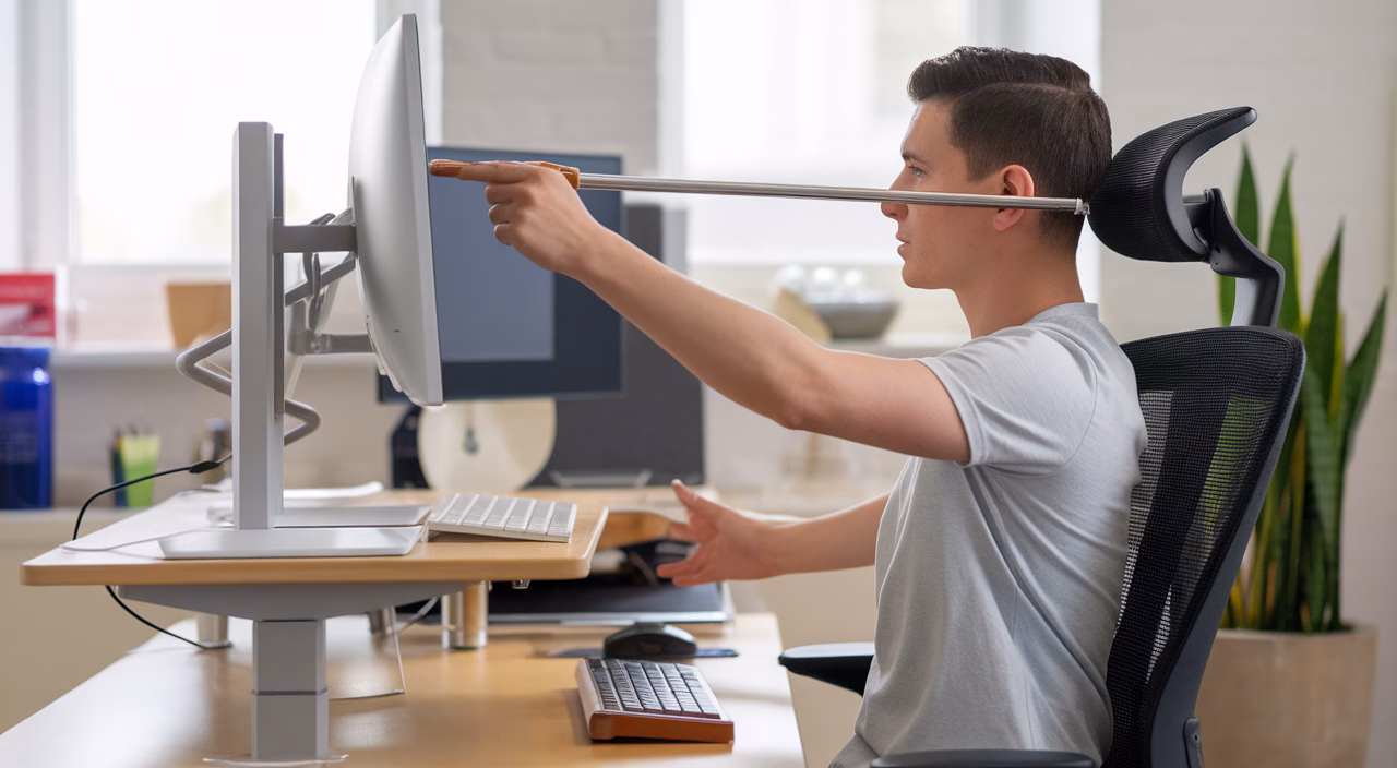 Correct desk height diagram Correct desk height diagram