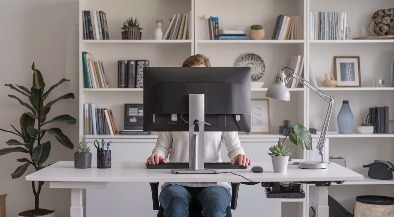 Proper wrist and elbow typing posture typing posture and desk alignment