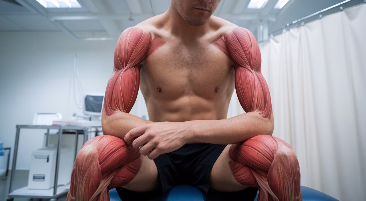 Chronic inflammatory muscle pain illustration Chronic inflammatory muscle pain