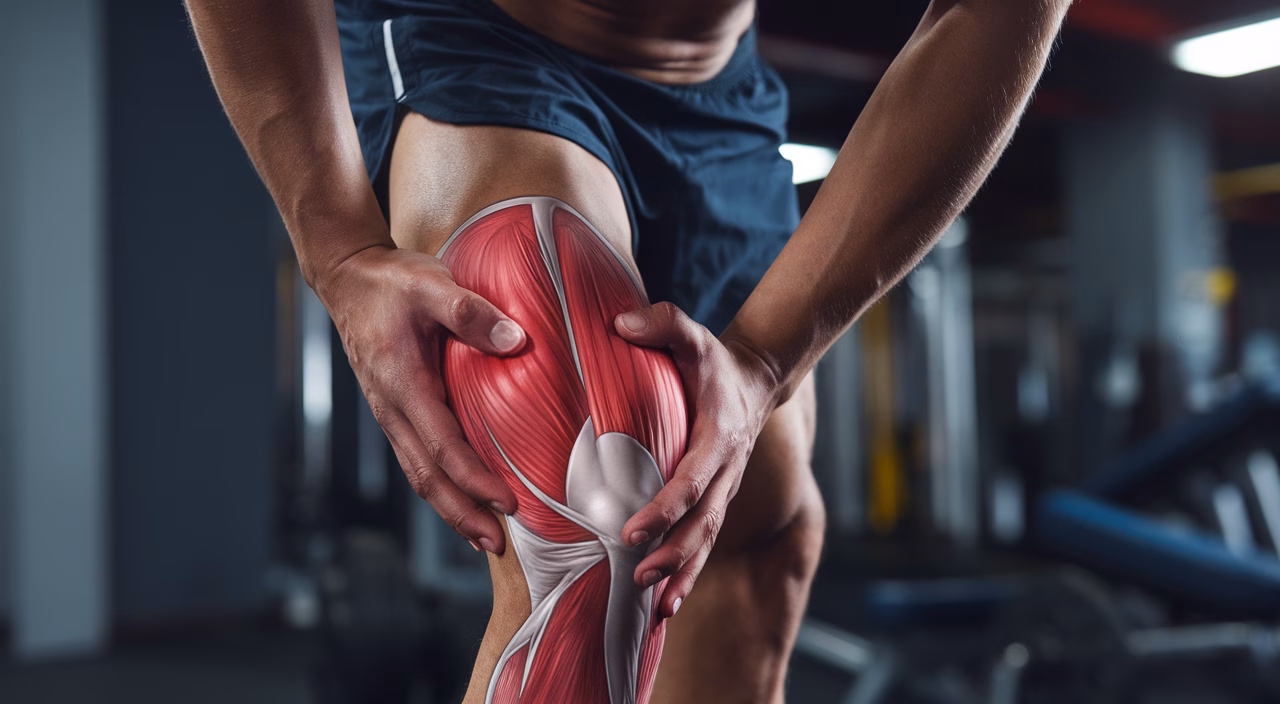 Muscle overuse and strain illustration Muscle overuse and strain