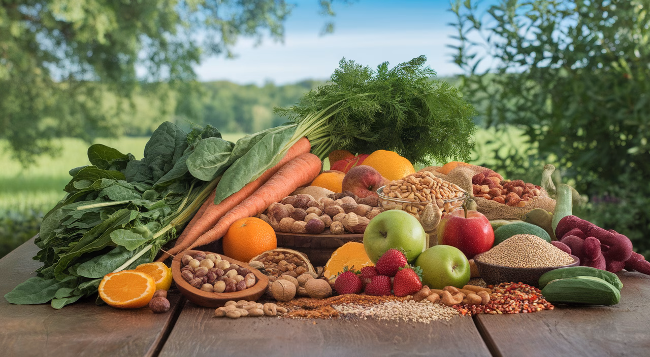 Natural foods for IBS relief Variety of natural foods