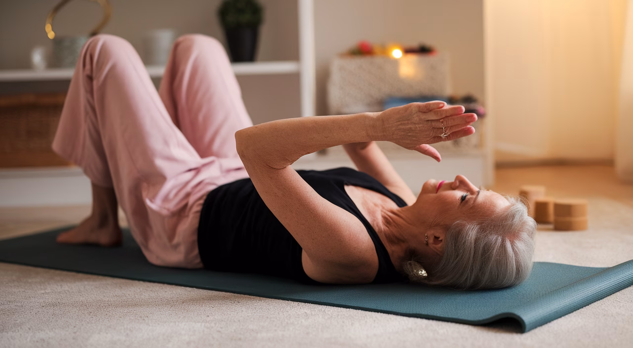 Woman performing pelvic floor exercises woman practicing kegel exercises