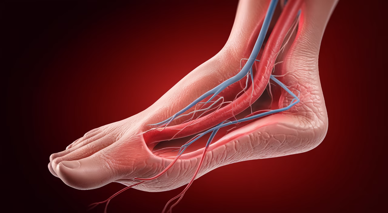 Reduced blood flow in feet Cold feet poor blood flow