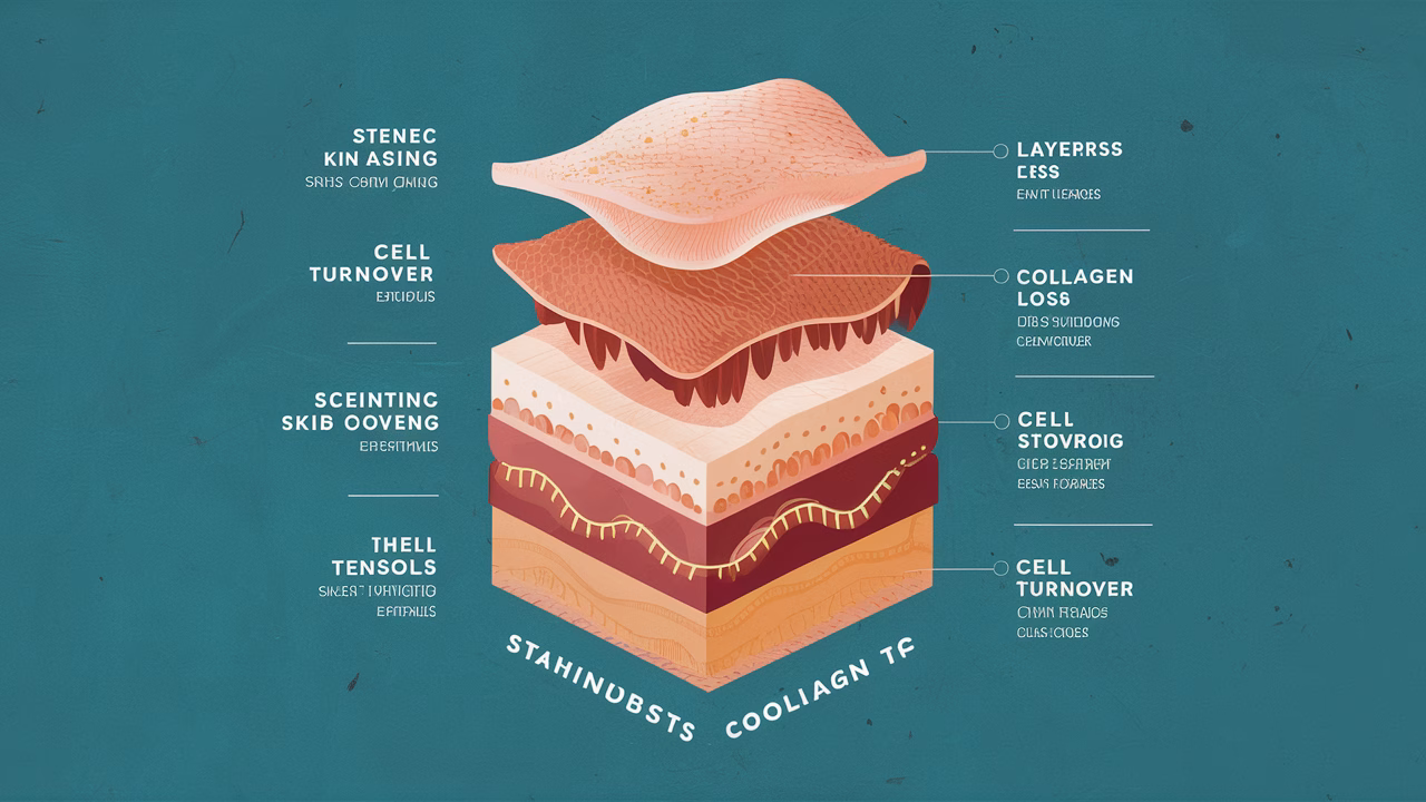 Skin aging and science anti-aging skincare science