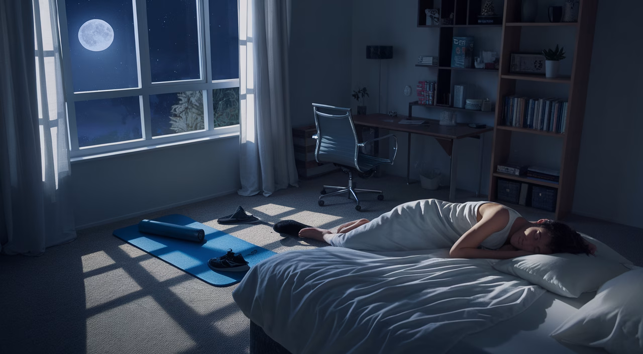 Better sleep through movement Person resting better after exercise