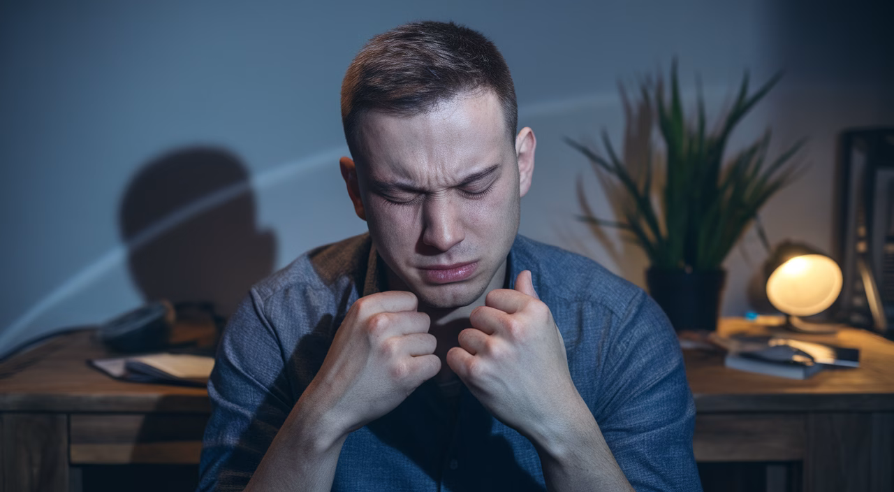 stress-related muscle spasms illustration stress-induced muscle twitch image